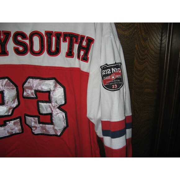Mens 212 NYC Classic Athletic #23 Dirty South Football Jersery Red & White 3XL - Picture 3 of 5